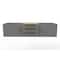 Castello Usa Alpine 60" Wall Mounted Gray Vanity Base with Gold Handles CB-MC-60G-GLD-VBO - alternate 1